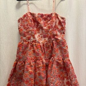 Pink/Orange Jacquard Cocktail Dress WORN ONCE